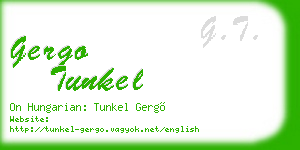 gergo tunkel business card